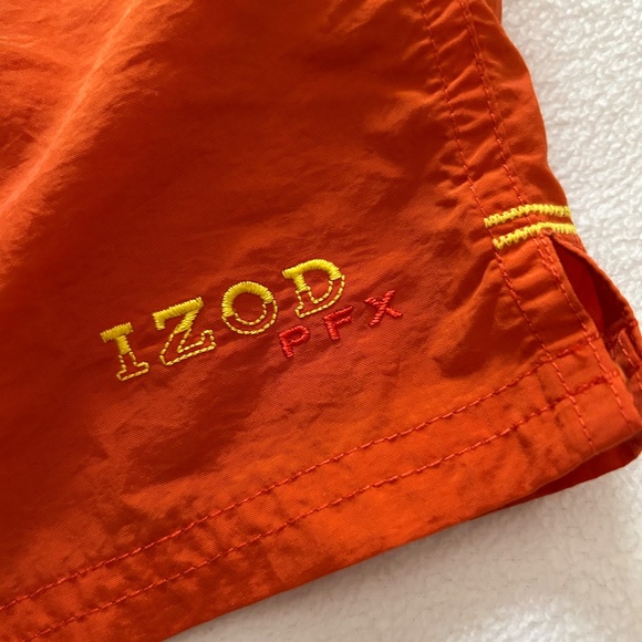 IZOD Perform X Men's Orange Nylon Swim Shorts, Size M, NWOT - Picture 6 of 12